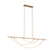 Alora Canada - LED Linear Pendant - Aryas - Vintage Brass- Union Lighting Luminaires Decor