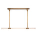 Alora Canada - LED Linear Pendant - Edwin - Vintage Brass/Frosted Ribbed Glass- Union Lighting Luminaires Decor