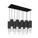 Alora Canada - LED Pendant - Bordeaux - Matte Black/Clear Ribbed Glass- Union Lighting Luminaires Decor
