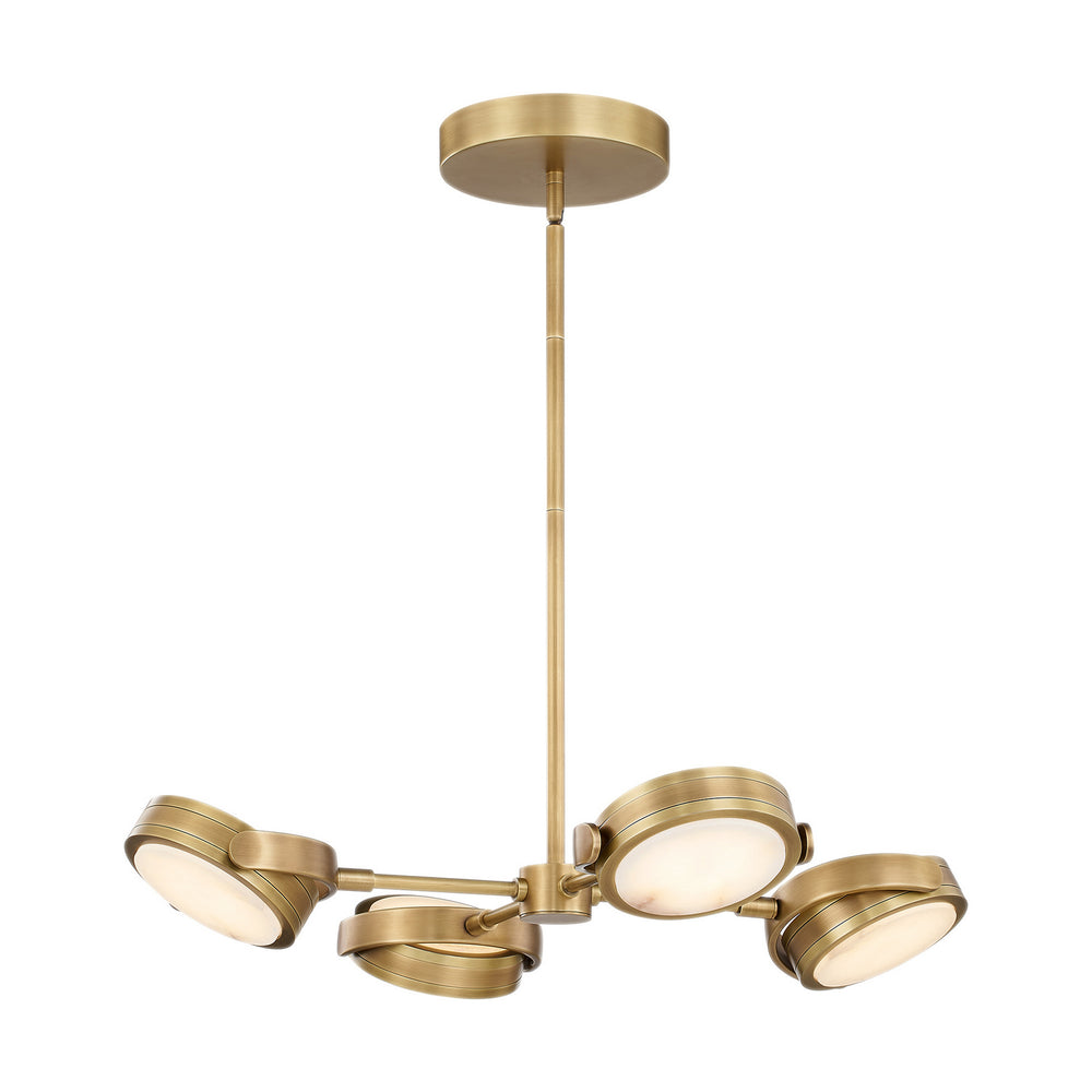 Alora Canada - LED Pendant - Blanco - Vintage Brass/Alabaster- Union Lighting Luminaires Decor