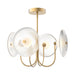 Alora Canada - LED Pendant - Hera - Brushed Gold/Clear Ribbed Glass- Union Lighting Luminaires Decor