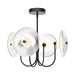 Alora Canada - LED Pendant - Hera - Matte Black/Clear Ribbed Glass- Union Lighting Luminaires Decor