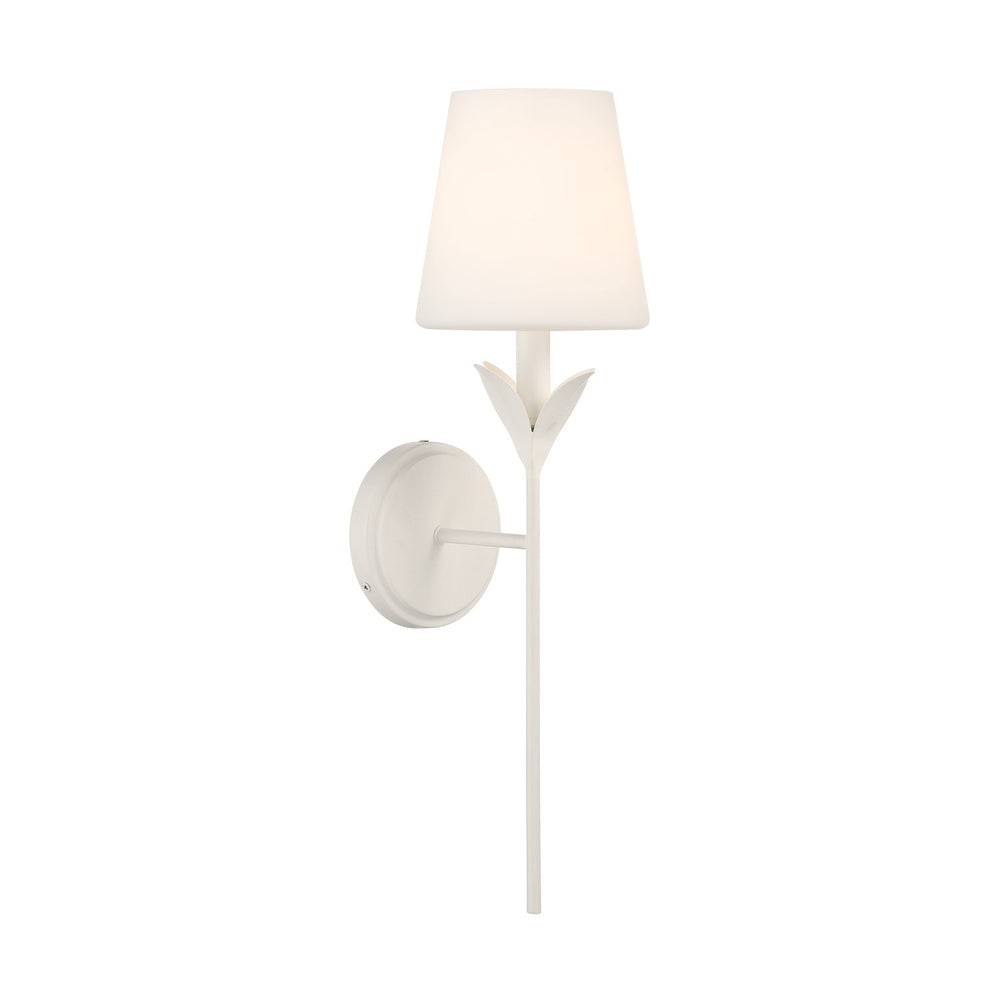 Crystorama - One Light Wall Sconce - Broche - Matte White- Union Lighting Luminaires Decor