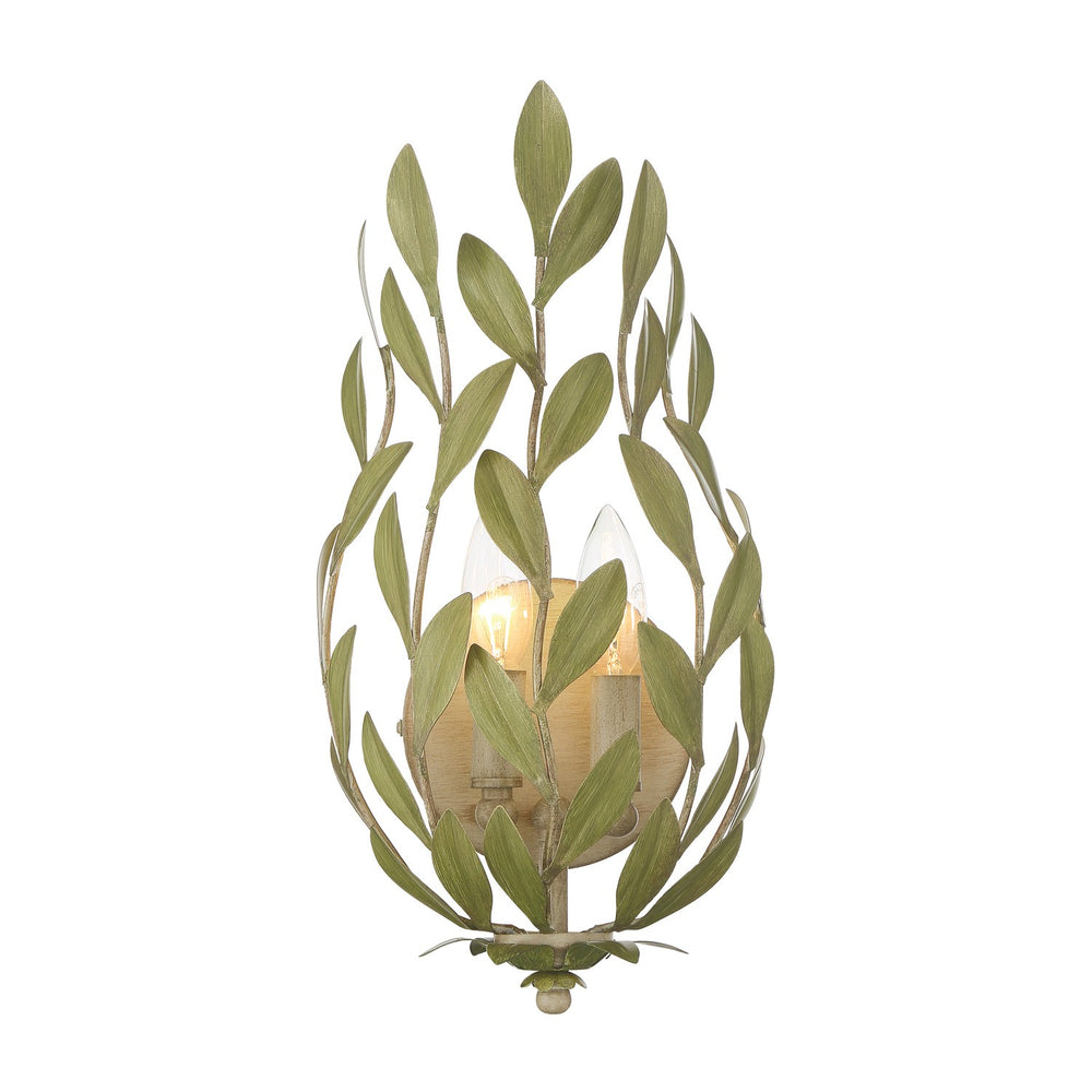 Crystorama - Two Light Wall Sconce - Broche - Champagne Green Tea- Union Lighting Luminaires Decor