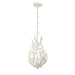 Crystorama - Three Light Chandelier - Broche - Matte White- Union Lighting Luminaires Decor