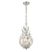 Crystorama - Three Light Chandelier - Broche - Antique Silver- Union Lighting Luminaires Decor