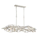 Crystorama - Six Light Linear Chandelier - Broche - Antique Silver- Union Lighting Luminaires Decor