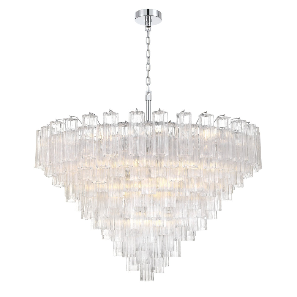 Crystorama - 28 Light Chandelier - Addis - Polished Chrome- Union Lighting Luminaires Decor