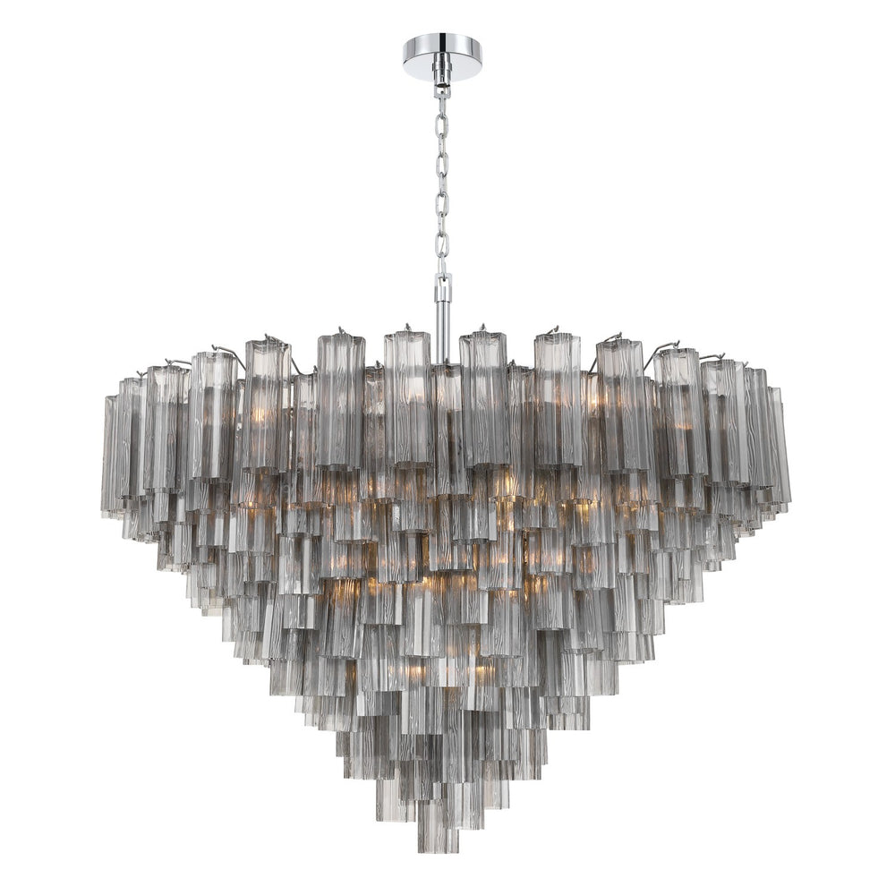 Crystorama - 28 Light Chandelier - Addis - Polished Chrome- Union Lighting Luminaires Decor
