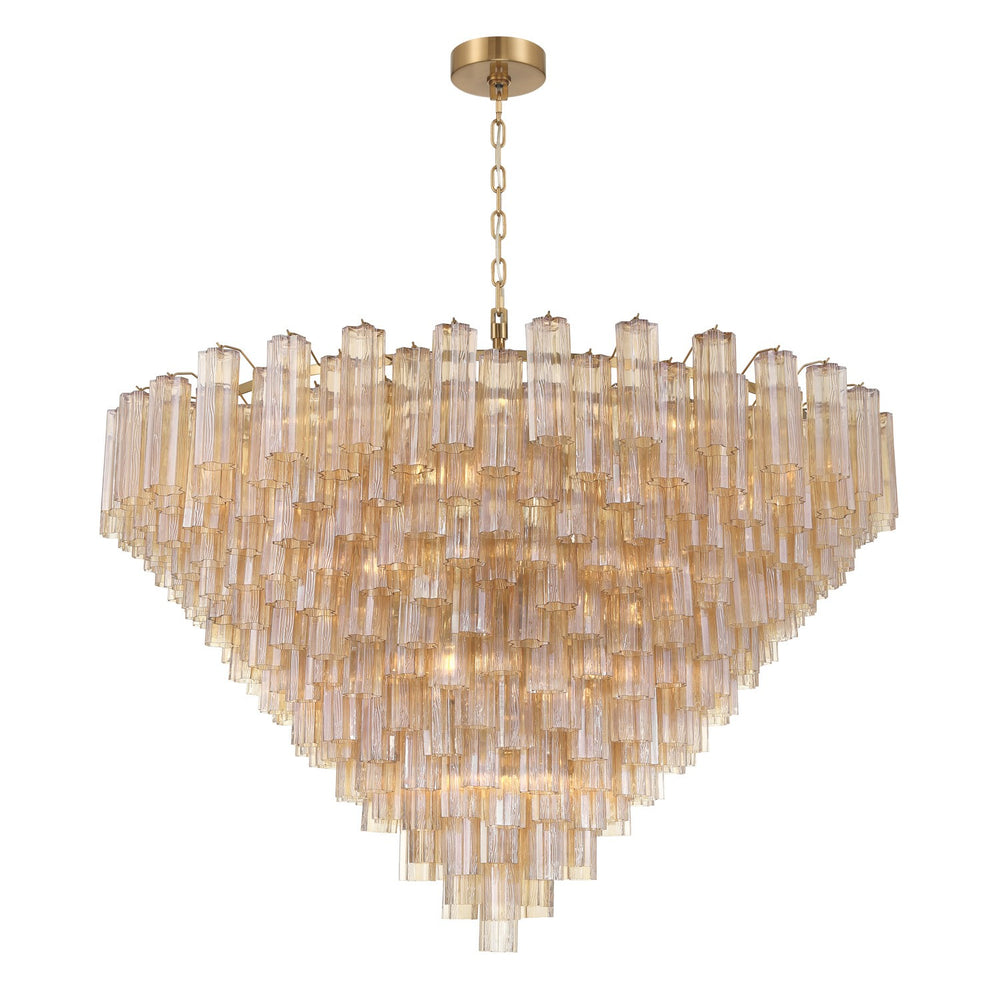 Crystorama - 40 Light Chandelier - Addis - Aged Brass- Union Lighting Luminaires Decor
