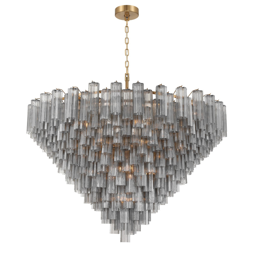 Crystorama - 40 Light Chandelier - Addis - Aged Brass- Union Lighting Luminaires Decor