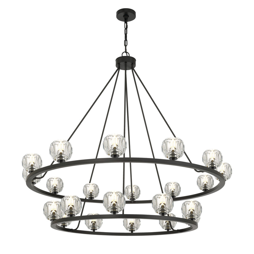 Crystorama - LED Chandelier - Aragon - Matte Black- Union Lighting Luminaires Decor