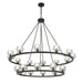 Crystorama - LED Chandelier - Aragon - Matte Black- Union Lighting Luminaires Decor
