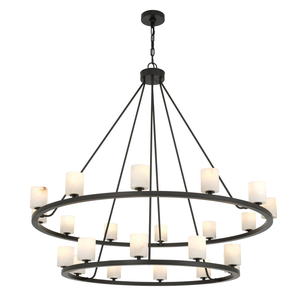 Crystorama - LED Chandelier - Aragon - Matte Black- Union Lighting Luminaires Decor