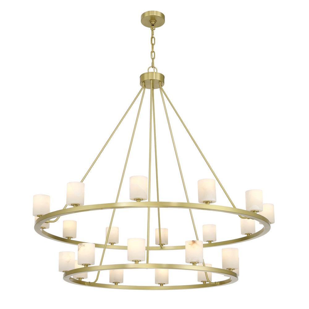 Crystorama - LED Chandelier - Aragon - Soft Brass- Union Lighting Luminaires Decor