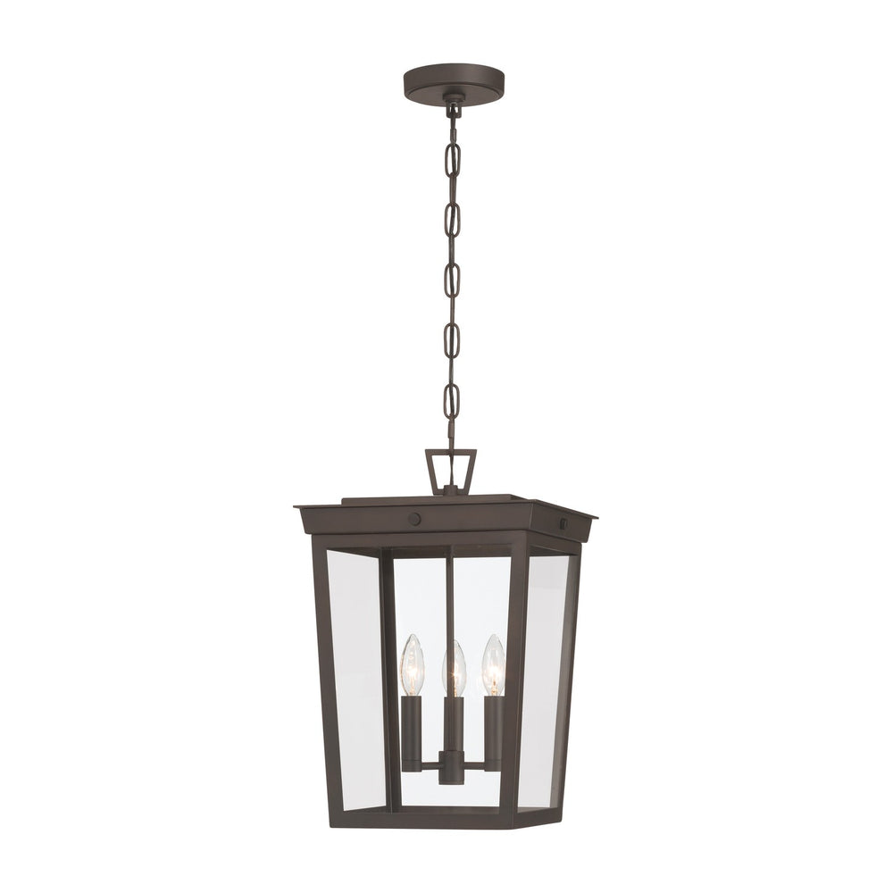 Crystorama - Three Light Outdoor Pendant - Belmont - Twilight Bronze- Union Lighting Luminaires Decor