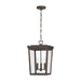 Crystorama - Three Light Outdoor Pendant - Belmont - Twilight Bronze- Union Lighting Luminaires Decor
