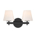 Crystorama - Two Light Wall Sconce - Colton - Black- Union Lighting Luminaires Decor