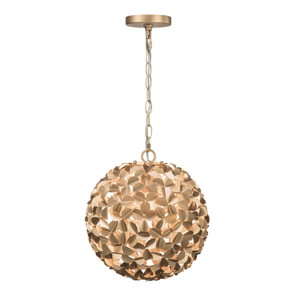 Crystorama - One Light Chandelier - Cora - Soft Gold- Union Lighting Luminaires Decor