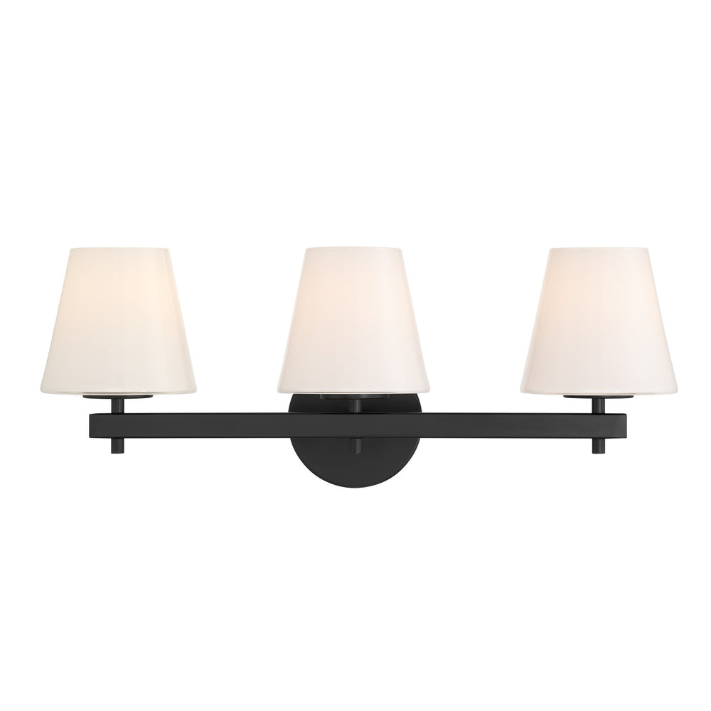 Crystorama - Three Light Bath - Colton - Black- Union Lighting Luminaires Decor