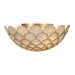 Crystorama - Three Light Semi Flush Mount - Darby - Soft Gold- Union Lighting Luminaires Decor