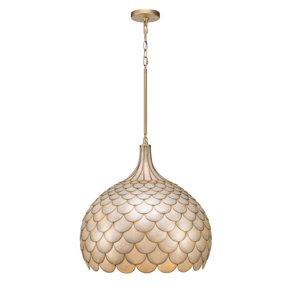 Crystorama - Five Light Pendant - Darby - Soft Gold- Union Lighting Luminaires Decor