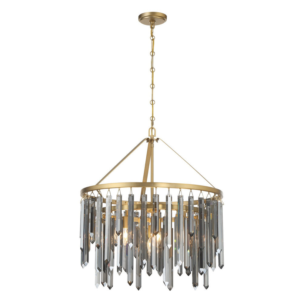 Crystorama - Seven Light Chandelier - Gemma - Modern Gold- Union Lighting Luminaires Decor