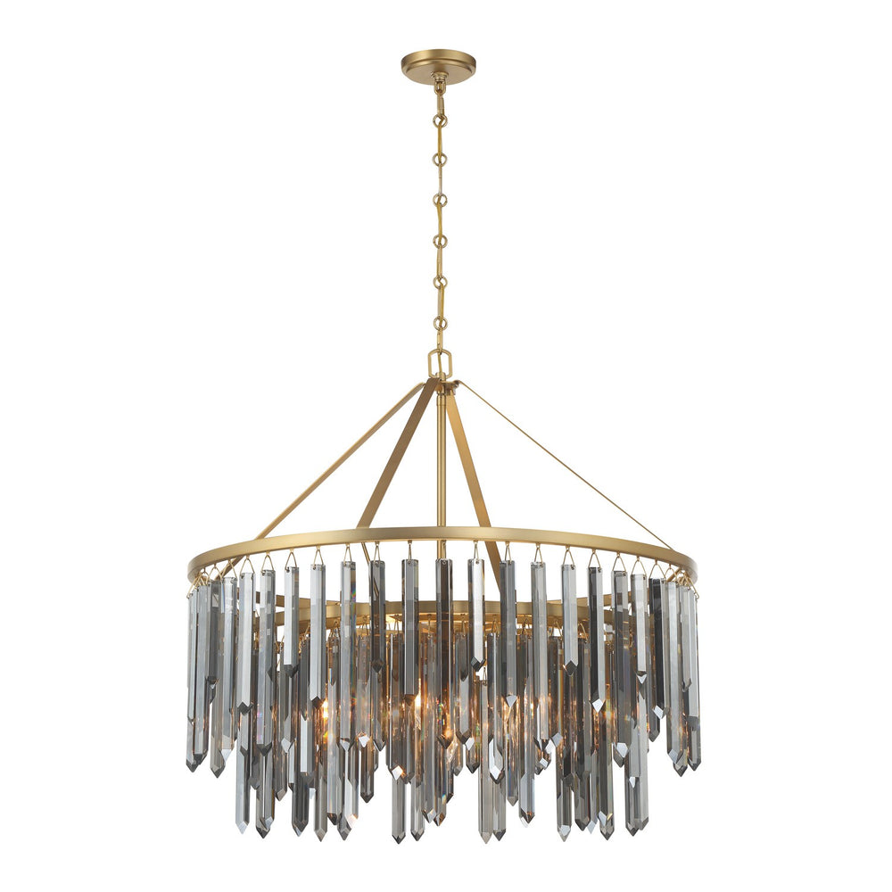 Crystorama - Nine Light Chandelier - Gemma - Modern Gold- Union Lighting Luminaires Decor