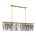 Crystorama - Six Light Linear Chandelier - Gemma - Modern Gold- Union Lighting Luminaires Decor