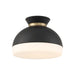 Crystorama - Two Light Flush Mount - Gidget - Matte Black + Vibrant Gold- Union Lighting Luminaires Decor