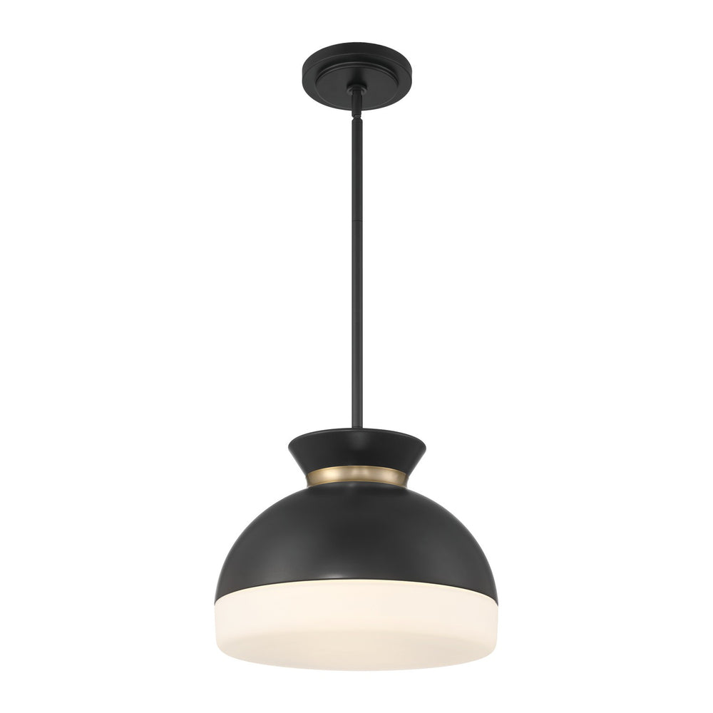 Crystorama - Two Light Pendant - Gidget - Matte Black + Vibrant Gold- Union Lighting Luminaires Decor