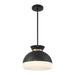Crystorama - Two Light Pendant - Gidget - Matte Black + Vibrant Gold- Union Lighting Luminaires Decor