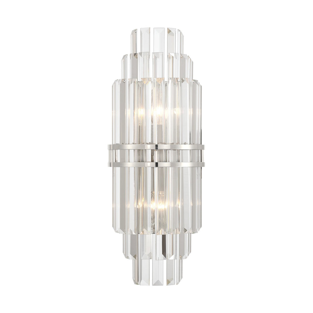 Crystorama - Two Light Wall Sconce - Hayes - Polished Nickel- Union Lighting Luminaires Decor