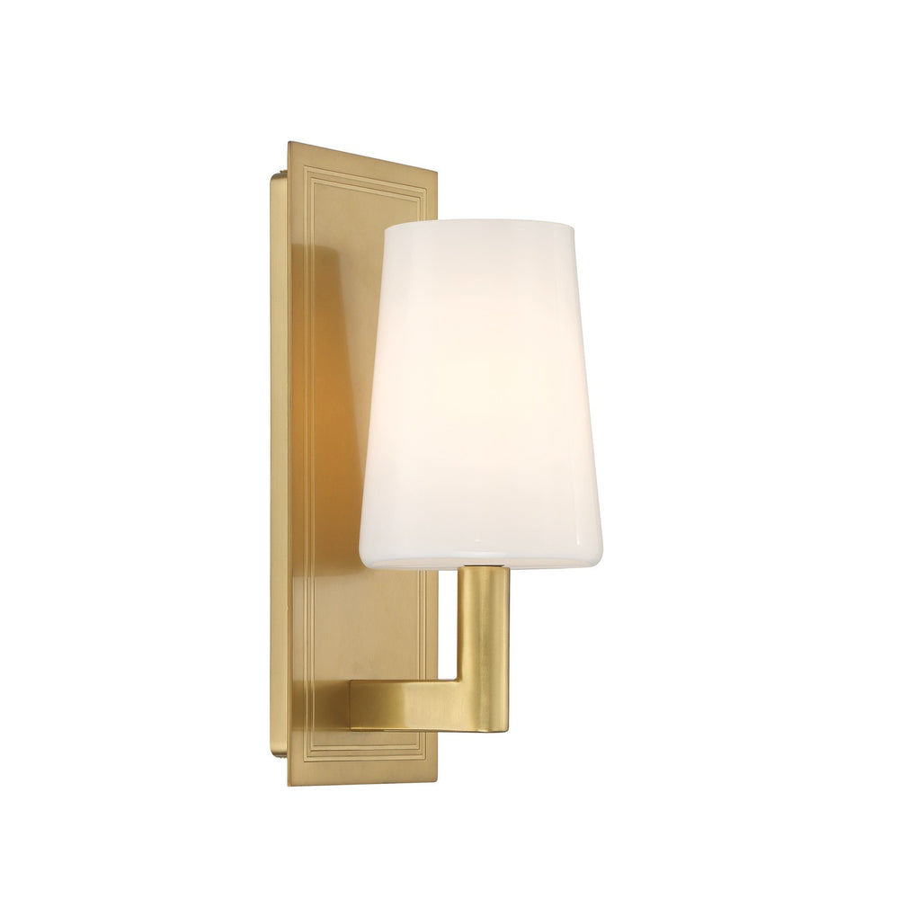 Crystorama - One Light Wall Sconce - Hogan - Aged Brass- Union Lighting Luminaires Decor
