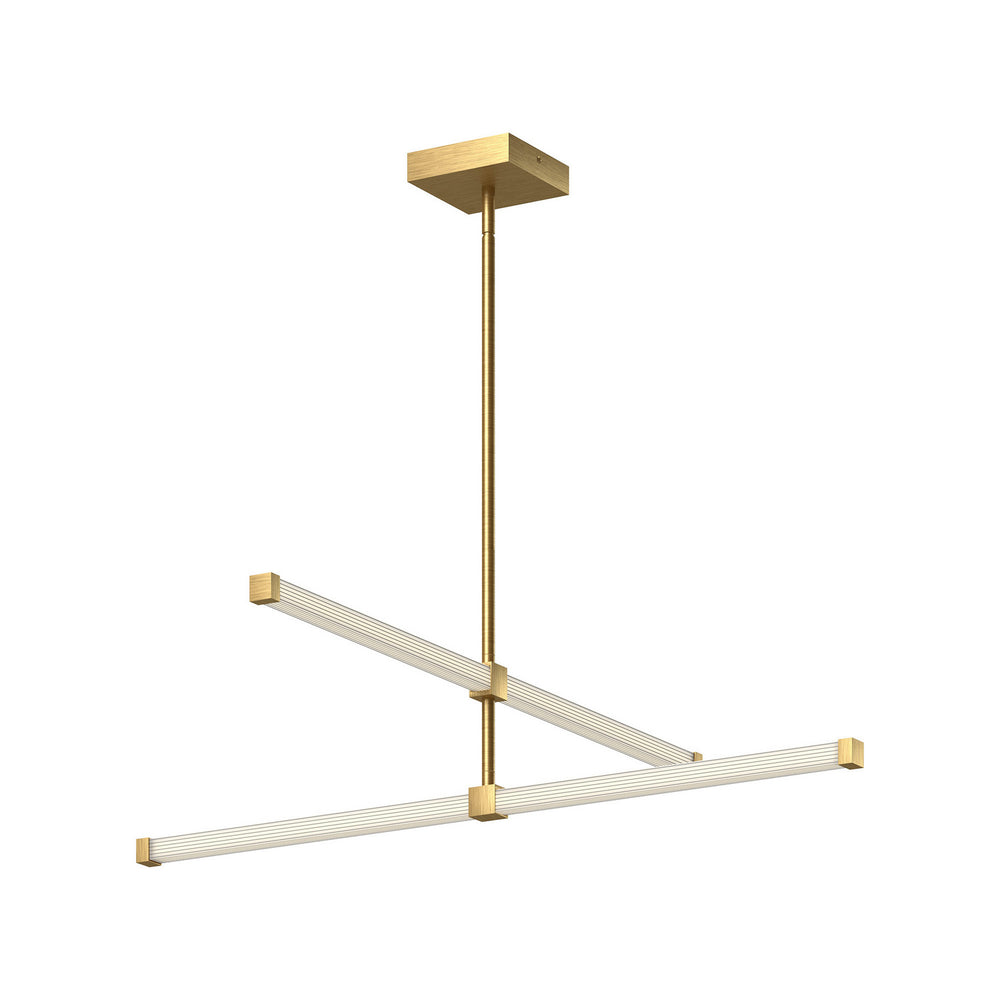 Kuzco Canada - LED Chandelier - Blade - Brushed Gold- Union Lighting Luminaires Decor
