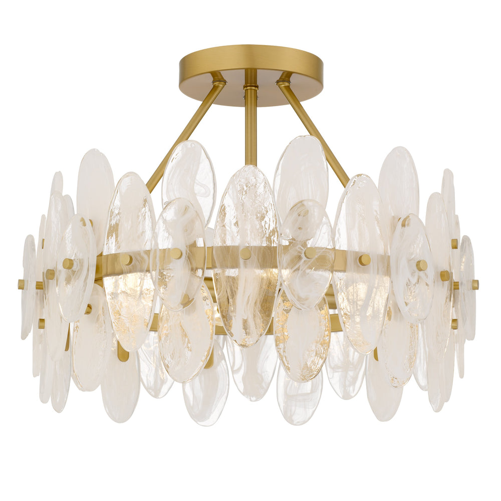 Quoizel - Four Light Semi-Flush Mount - Abigail - Brushed Gold- Union Lighting Luminaires Decor