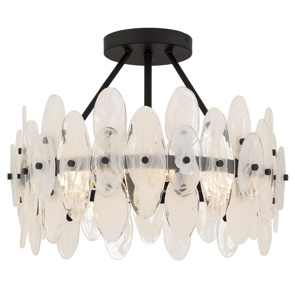 Quoizel - Four Light Semi-Flush Mount - Abigail - Matte Black- Union Lighting Luminaires Decor