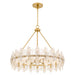 Quoizel - Six Light Pendant - Abigail - Brushed Gold- Union Lighting Luminaires Decor