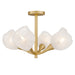 Quoizel - Four Light Semi-Flush Mount - Adelyn - Gold Leaf- Union Lighting Luminaires Decor