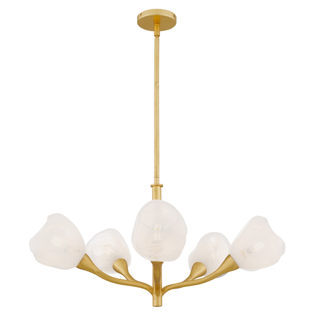 Quoizel - Five Light Chandelier - Adelyn - Gold Leaf- Union Lighting Luminaires Decor