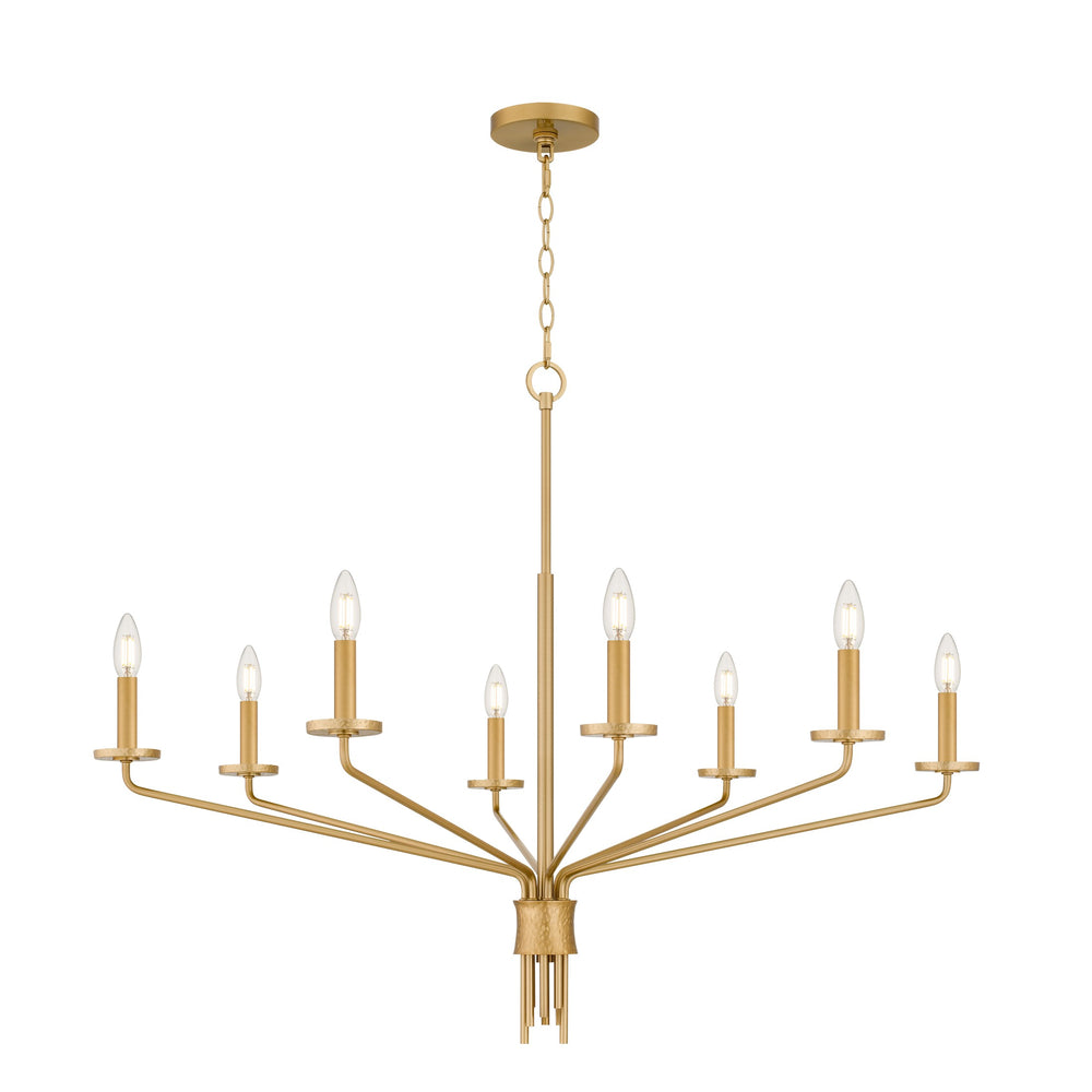 Quoizel - Eight Light Chandelier - Alexander - Brushed Gold- Union Lighting Luminaires Decor