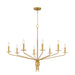 Quoizel - Eight Light Chandelier - Alexander - Brushed Gold- Union Lighting Luminaires Decor