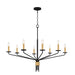 Quoizel - Eight Light Chandelier - Alexander - Matte Black- Union Lighting Luminaires Decor