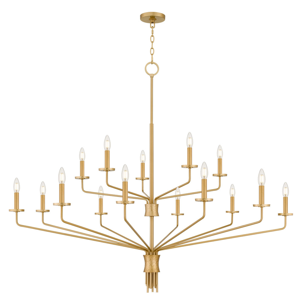 Quoizel - 15 Light Chandelier - Alexander - Brushed Gold- Union Lighting Luminaires Decor