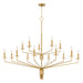 Quoizel - 15 Light Chandelier - Alexander - Brushed Gold- Union Lighting Luminaires Decor