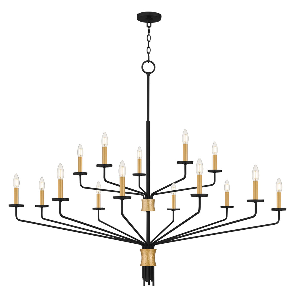 Quoizel - 15 Light Chandelier - Alexander - Matte Black- Union Lighting Luminaires Decor