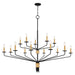 Quoizel - 15 Light Chandelier - Alexander - Matte Black- Union Lighting Luminaires Decor