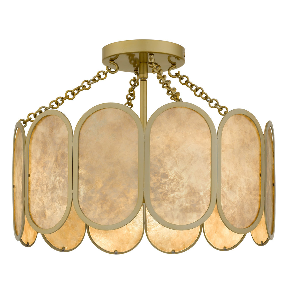 Quoizel - Three Light Semi-Flush Mount - Amalia - Light Gold- Union Lighting Luminaires Decor