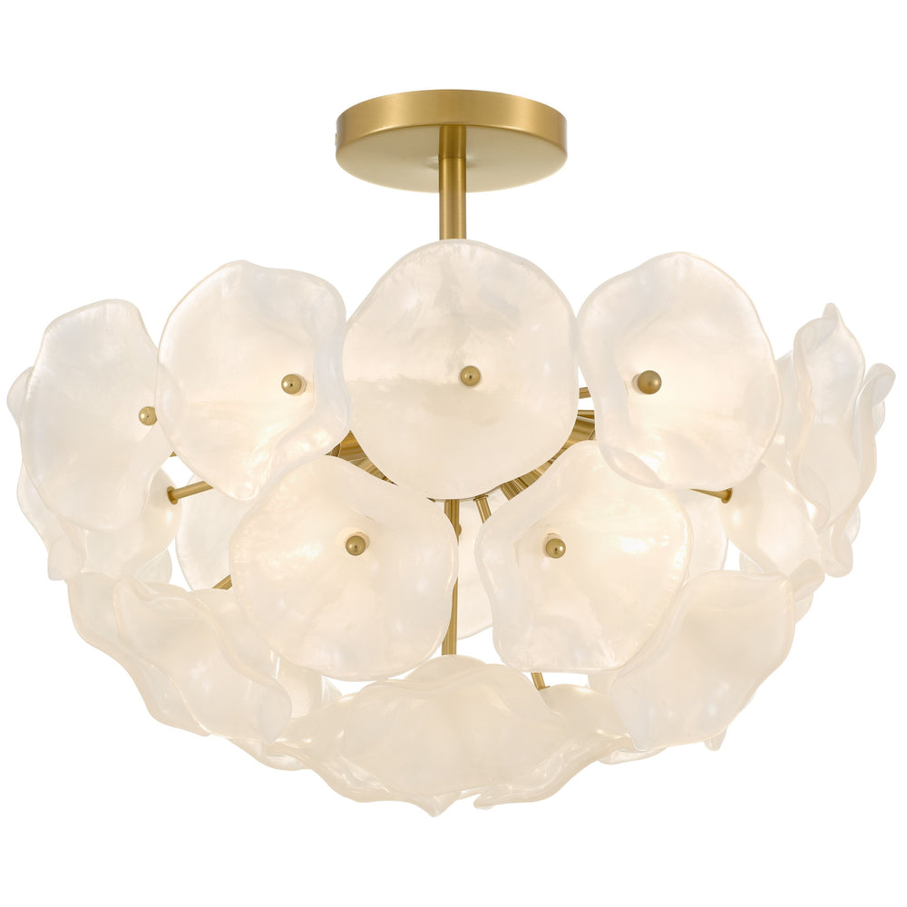 Quoizel - Four Light Semi-Flush Mount - Audrey - Brushed Gold- Union Lighting Luminaires Decor