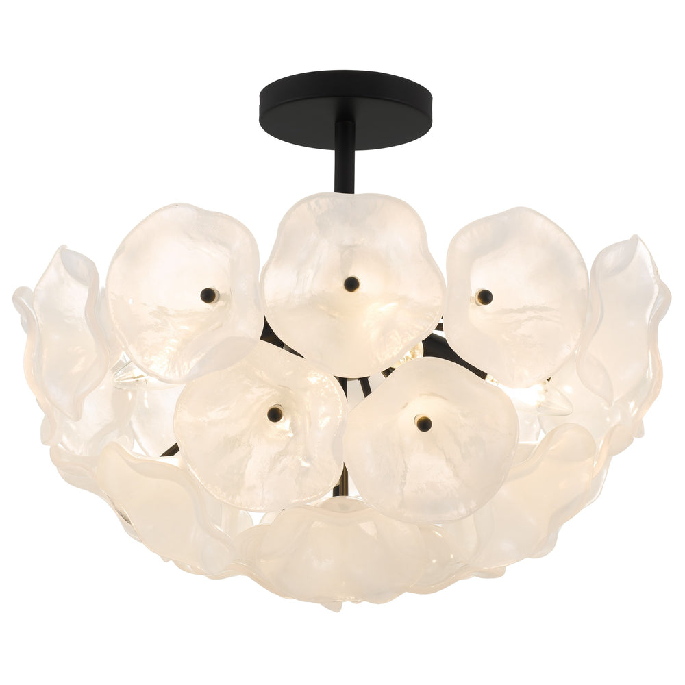 Quoizel - Four Light Semi-Flush Mount - Audrey - Matte Black- Union Lighting Luminaires Decor